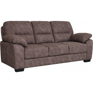 3-personers sofa i brun mikrofiber - Albert 3-personers sofa i brun mikrofiber - Albert