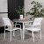 Pause udendrs spisegruppe med 2 Santorini stole - Gr/Hvid