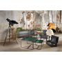Stella Satsbord - Grnt marmoret glas / Sort understel