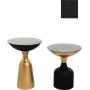 Kalk sidebord st 46/56 cm - Guld/sort