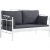 Hampus 2-personers udendrs sofa - Hvid/antracit + Mbelplejest til tekstiler