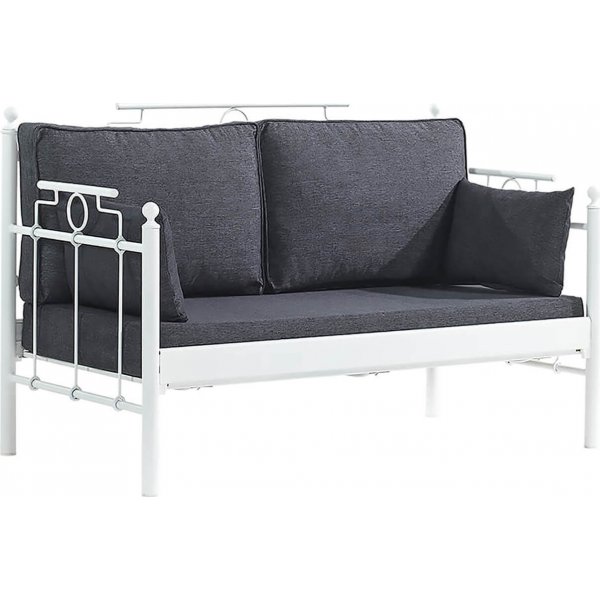 Hampus 2-personers udendrs sofa - Hvid/antracit