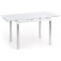Aldona spisebord 96-142 cm - Hvid/krom