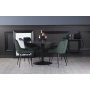 Plaza spisegruppe, marmorbord med 4 Theo fljlstole - grn / gr / sort