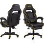 Canyon gaming stol med fodsttte - Sort PU/gul