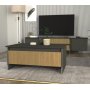 Digt sofabord 90 x 60 cm - Antracit/valnd