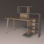 Uzay skrivebord 141,8x60 cm - Antracit/valnd