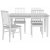 Spisegruppe: Fr spisebord - hvid/gr - 140 cm + 4 Fr stole - hvid/gr + Pletfjerner til mbler