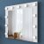 Bijou toiletbord med spejl 18 - 120 x 44,5 cm - Hvid