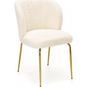 Cadeira spisestuestol i boucl 474 - Creme/guld