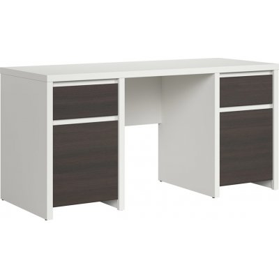 Caspian skrivebord 160 x 65 cm - Hvid/wenge