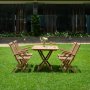 Salt udendrs spisebordsst spisebord 120x70 cm med 4 Salt stole - Teak