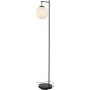 Rille gulvlampe - Sort/opal hvid