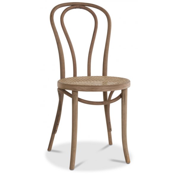 Fleksibel trstol No18 Classic med rattan sde - Vintage