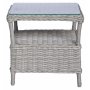 Cafst med 2 stole og bord 48 x 48 cm gr/rattan - Tor/Provence