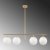 Rosenrd loftslampe 10780 - Guld/hvid